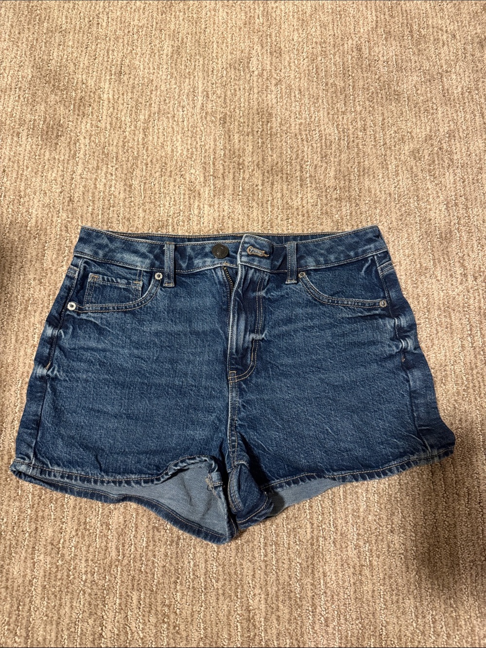 American Eagle Outfitters Dark Blue Denim Cutoff Shorts